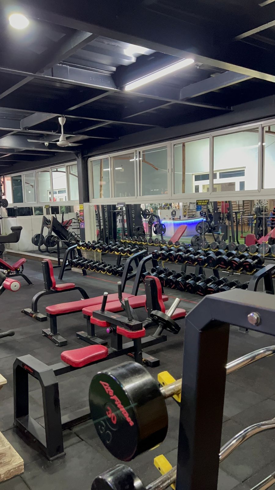 Strength machines and equipment on the BobsGym training floor